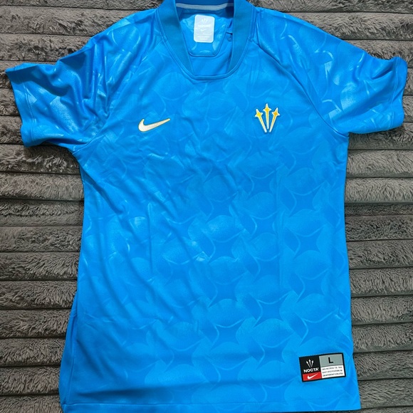 Nike NOCTA Turks and Caicos Men's Size Large Jersey Blue White Drake DR2616-450 - Picture 1 of 8